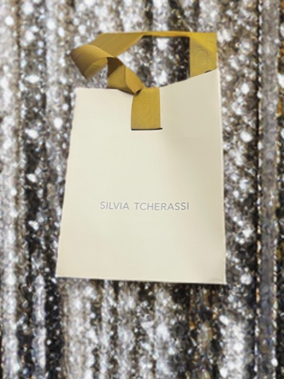 Silvia Tcherassi Cream Bag with Yellow Accent